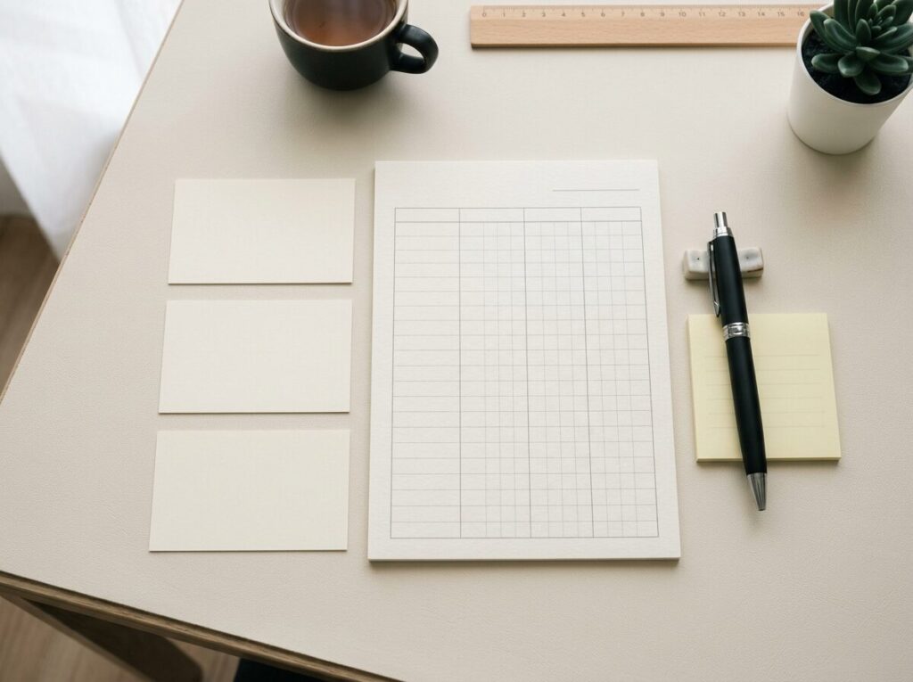 ボールペンのインク種類を用途別に整理する早見表のイメージ（比較・分類）